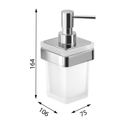 Gedy SAMOA dozownik mydła chrom/szkło mleczne A88113