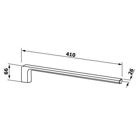 Gedy PIRENEI wieszak na ręczniki 410mm czarny mat PI2214