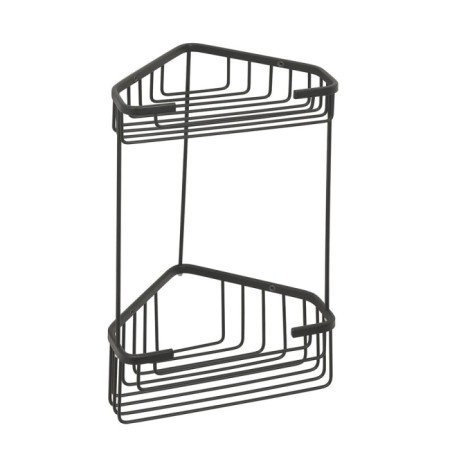 Gedy SMART podwójna półka narożna 200x325x151mm czarny 2482-14