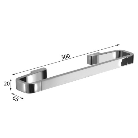 Gedy SAMOA wieszak na ręczniki 300x65mm czarny mat A8213014