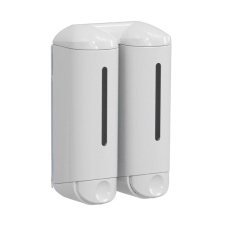 MARPLAST Shower Medium podwójny dozownik mydła płynnego 2x250ml biały A94801