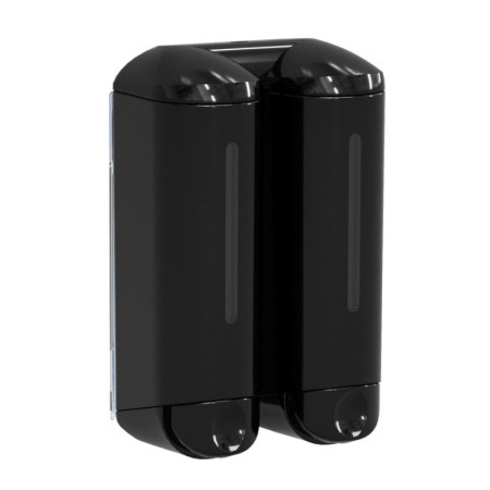 MARPLAST Shower Medium podwójny dozownik mydła płynnego 2x250ml czarny A94803
