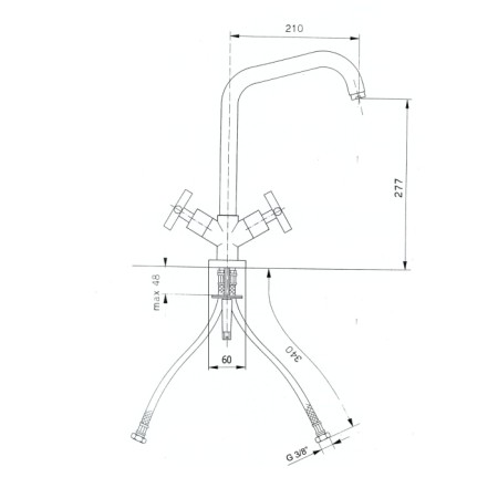 Sapho AXIA bateria kuchenna chrom 509