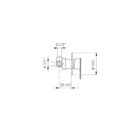 Sapho MASTER MAX bateria prysznicowa podtynkowa 1-funkcyjna chrom 8705