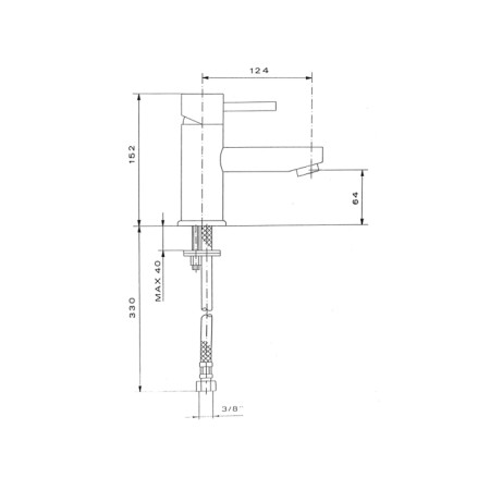 Sapho RHAPSODY bateria umywalkowa chrom/czarna 5502N/S