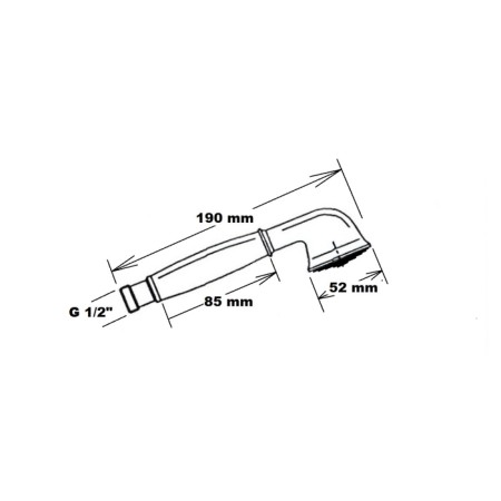 Sapho ANTEA rączka prysznicowa 180mm mosiądz/brąz DOC26