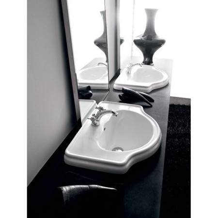 Kerasan RETRO umywalka wpuszczana w blat 62x45.5cm biały 103001