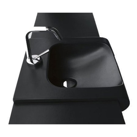 Kerasan INKA umywalka ceramiczna 40x40cm czarny mat 341231