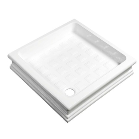 Kerasan RETRO brodzik prysznicowy ceramiczny kwadrat 90x90x20cm biały 133801