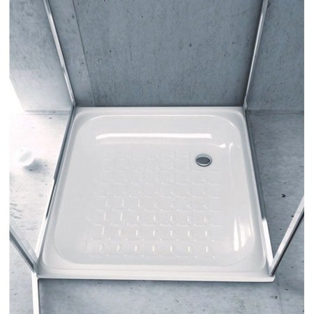 SMAVIT Brodzik prysznicowy emaliowany kwadratowy 70x70x12cm biały PD70X70