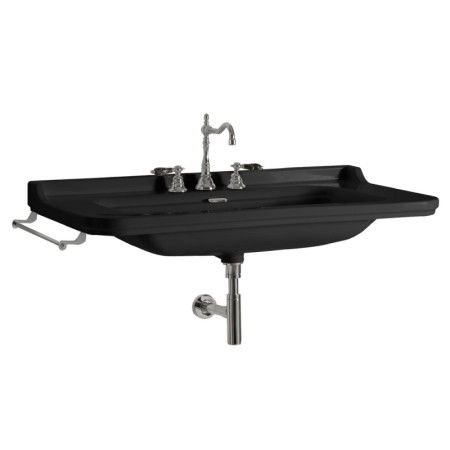 Kerasan WALDORF umywalka ceramiczna 120x55cm czarny mat 4144K7