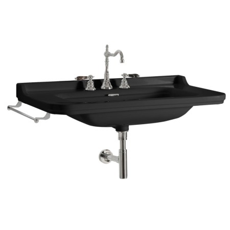 Kerasan WALDORF umywalka ceramiczna 100x55cm czarny mat 4142K7