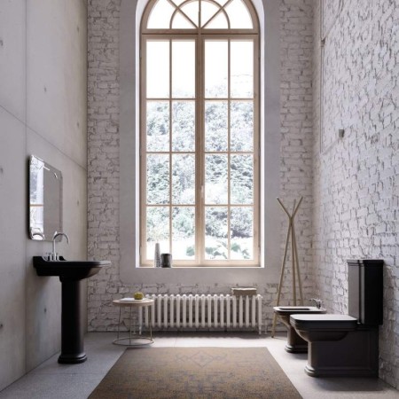 Kerasan WALDORF umywalka ceramiczna 60x55cm czarny mat 4140K7