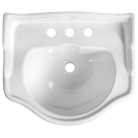 Kerasan RETRO umywalka ceramiczna 55x45cm z 3 otworami na baterię biały 104501-3