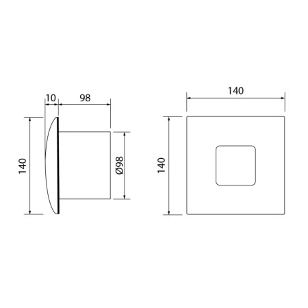 Cata SILENTIS 10 T wentylator łazienkowy osiowy czasowy 15W 100mm biały 01071000