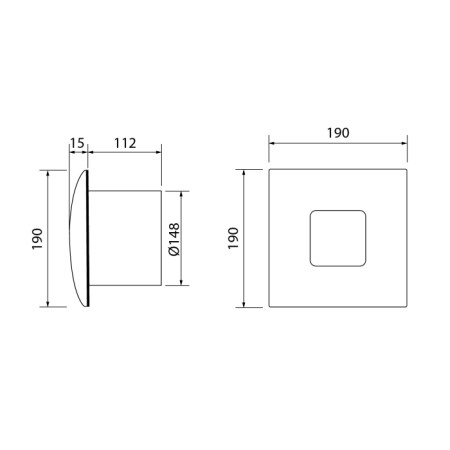 Cata SILENTIS 15 wentylator łazienkowy osiowy 25W 150mm biały 01090000