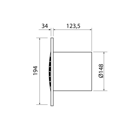 Cata B-15 PLUS wentylator łazienkowy 25W 150mm biały 00283000