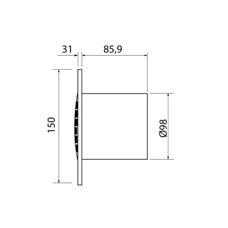 Cata B-10 PLUS T wentylator z wyłącznikiem czasowym 15W 100mm biały 00981101