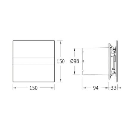 Cata E-100 GST wentylator łazienkowy z wyłącznikiem czasowym 8W 100mm srebrn 00900500