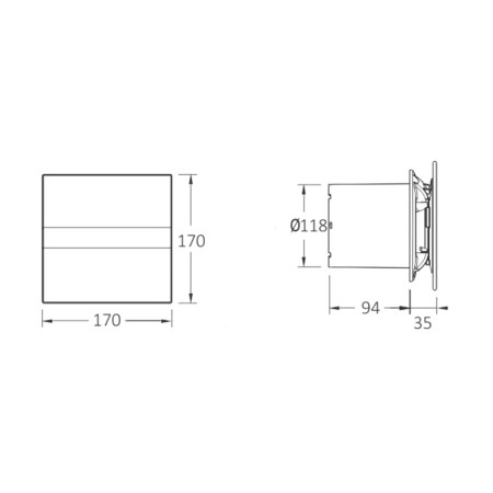 Cata E-120 Gb wentylator łazienkowy osiowy 15w wylot 120mm czarny 00901402