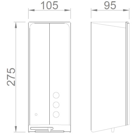 NOFER Bezdotykowy dozownik mydła w płynie 1000ml stal nierdzewna mat 03039.S