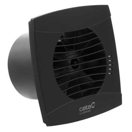 Cata Uc-12 Th wentylator łazienkowy osiowy z automatem osiowy 12W wylot 120mm czarny 01302200
