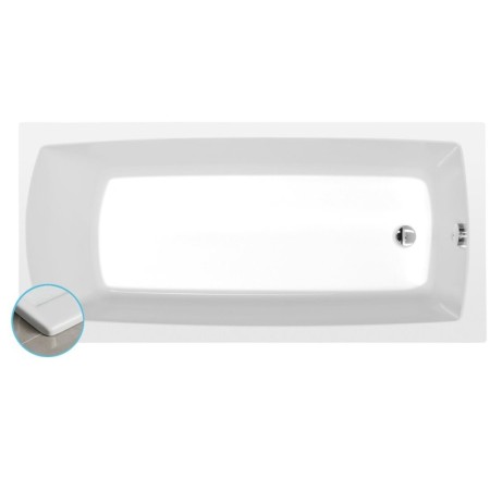 Polysan LILY SLIM wanna prostokątna 150x70x39cm biała 72273S