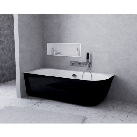 Polysan SUSSI L wanna wolnostojąca kompozyt 150x70x50cm czarna/biała 93241L