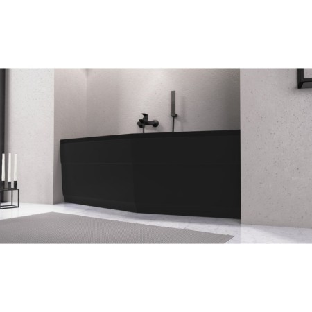 Polysan TIGRA R wanna asymetryczna 170x80x46cm prawa czarny mat 90611.21
