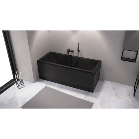 Polysan CLEO wanna prostokątna 180x80x48cm czarny mat 95611.21