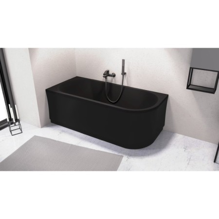 Polysan VIVA L wanna asymetryczna 175x80x47cm czarny mat 70119.21