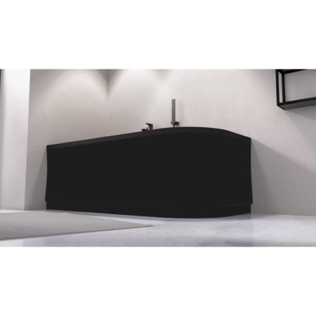 Polysan VIVA L wanna asymetryczna 175x80x47cm czarny mat 70119.21