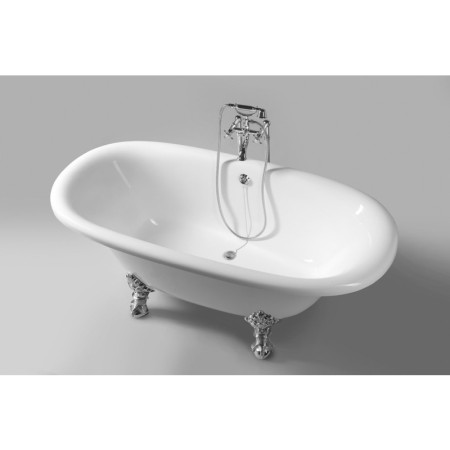 Polysan REGATA wanna wolnostojąca 175x85x61cm nogi chrom mat biała 10231