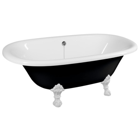 Polysan REGATA wanna wolnostojąca 175x85x61cm nogi białe czarno/biała 10261