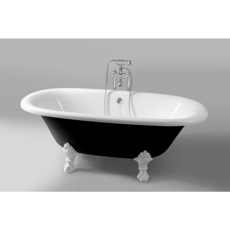 Polysan REGATA wanna wolnostojąca 175x85x61cm nogi białe czarno/biała 10261