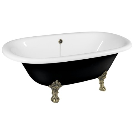 Polysan REGATA wanna wolnostojąca 175x85x61cm nogi brąz czarno/biała 10271