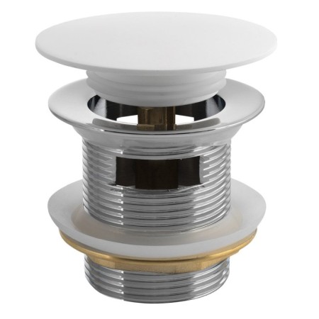 Polysan Odpływ wannowy 6/4" click-clack solid surface biały mat 72195