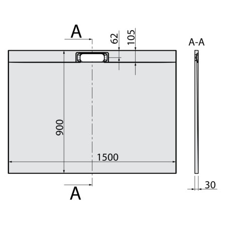 Polysan KAZUKO brodzik kompozytowy 150x90 cm biały 40344