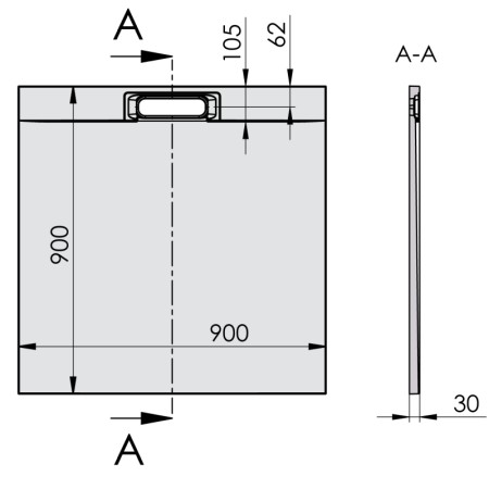 Polysan KAZUKO brodzik kompozytowy 90x90 cm biały 40332