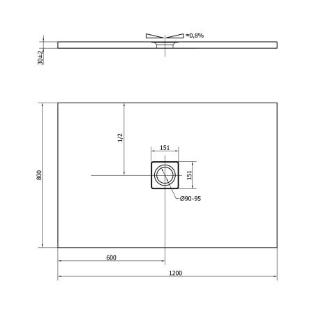 Polysan Flexia brodzik kompozytowy 120x80cm biały mat 77922MAT