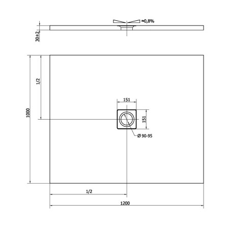 Polysan Flexia brodzik kompozytowy 120x100cm biały mat 71563MAT