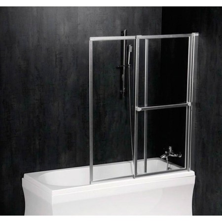 Polysan OLBIA parawan wannowy podnoszony pneumatycznie szer. 1230mm srebrny szkło czyste 30317