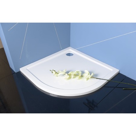 Polysan SERA brodzik prysznicowy kompozytowy 90x90cm półokrągły R550 biały 41511