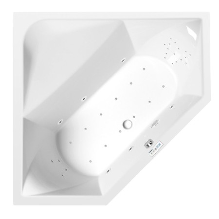 Polysan Floss wanna z hydromasażem 145x145x50cm Highline Hydro-Air chrom 98611.6010