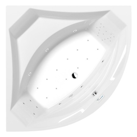 Polysan Rosana wanna z hydromasażem 150x150x49cm Highline Hydro-Air chrom 63119.6010