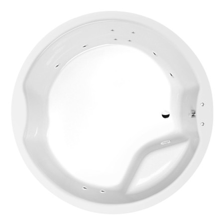 Polysan Royal Round wanna z hydromasażem 172x172x49cm Active Hydro chrom 73211.1010