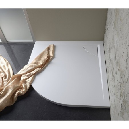 Polysan LUSSA brodzik kompozytowy z pokrywą syfonu półokrągły 90x90cm R550 biała 71602