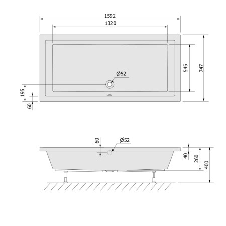 Polysan DEEP brodzik prysznicowy ze stelażem 160x75x26cm biały 72387