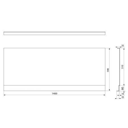 VITO miska kompaktu wc Rimless 61x355cm odpływ dolny/tylny biały PB105-111 Aqualine