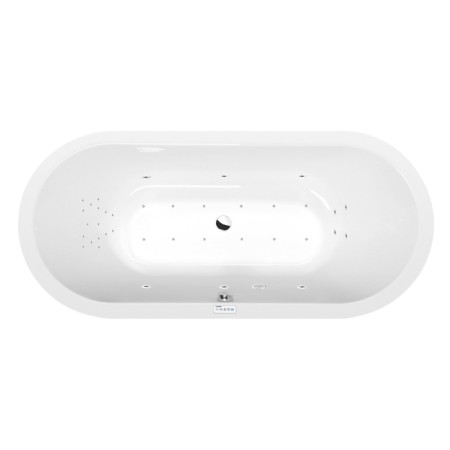 Polysan Viva O wanna z hydromasażem 185x80x47cm Highline Hydro-Air chrom 72179.6010